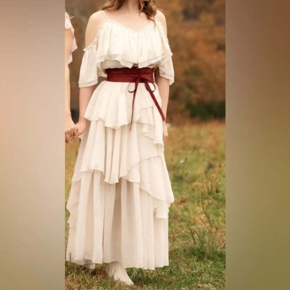 Joyfolie Laurence dress in cream size small - Picture 1 of 4